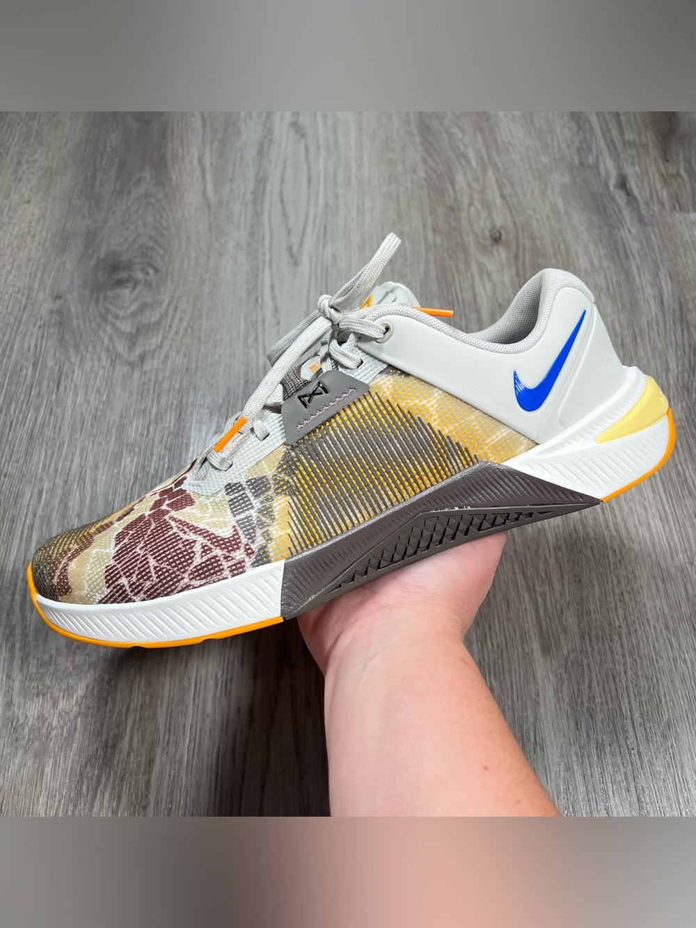 New Nike Metcon 10 AMP Light Bone Cave Stone Racer Blue HQ2615-001 Mens Size 12